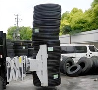 Nuevo Abrazadera de Neumáticos Compatible con Carretillas Elevadoras, Diseño de Placa de Sujeción Extendida para Plantas de Fabricación de Neumáticos y Almacenes, 1 Año de Garantía