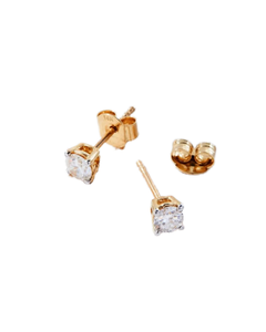 Pendientes de Diamantes de Oro de 14K, 0.30ct, Corte Brillante Redondo, Diamante Cultivado en Laboratorio, Color Blanco D, Claridad VVS, para Uso Diario de Mujeres - Product Image 1