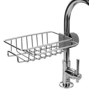 Escurridor de fregadero de acero inoxidable para cocina, soporte para <span class=keywords><strong>grifo</strong></span>, escurridor de jabón, cesta organizadora, accesorios de baño - Product Image 1