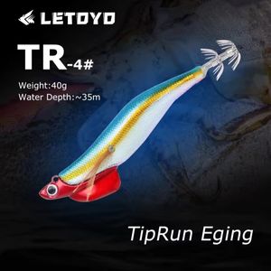 LETOYO LT130835 Tip Run Squid Jig 40g 128mm Egi Squid Jig TR Hooks Plomo de agua salada Sutte Squid Sinker - Product Image 2