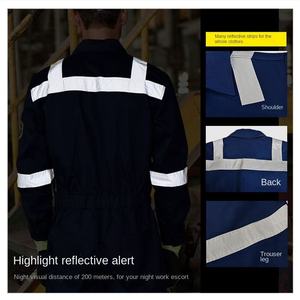 New Long Sleeved Retardant One-piece <strong>Coveralls</strong> for Welders Labour Insurance Clothing Reflective Work Uniforms and Safety Gear - Product Image 4