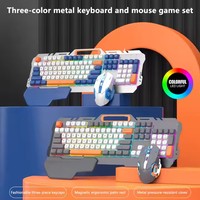 Meilleur clavier et souris de jeu rétroéclairés RVB Fonction sans fil pour ordinateur portable Ordinateur de bureau Utilisation de bureau Métal filaire