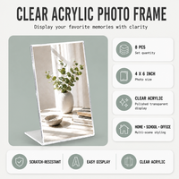 Cadre photo en acrylique transparent double face anti-rayures, simple, élégant et facile à nettoyer, vente en gros directe d'usine