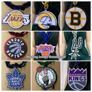 <span class=keywords><strong>Collier</strong></span> chaîne avec logo de l'équipe de basketball des <span class=keywords><strong>Philadelphia</strong></span> 76ers des États-Unis, pour fans, mode hip-hop, en mousse EVA 3D, vente en gros - Product Image 4