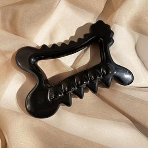 Planche Gua Sha en céramique noire pour <span class=keywords><strong>Massage</strong></span> du <span class=keywords><strong>visage</strong></span> et du corps femmes hommes outil de ligne de mâchoire soulage le Stress musculaire et la douleur - Product Image 2