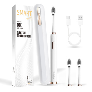 Cepillo de Dientes Eléctrico Impermeable IPX7 con Logotipo Personalizado OEM al por Mayor 2026, Recargable Tipo-C con LED, 5 Cabezales de Cepillado Suaves, Blanqueamiento Dental - Product Image 1