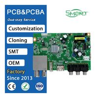 Carte PCB PCBA personnalisée de haute qualité pour décodeur numérique terrestre DVB-T2 ISDB-T ATSC, avec fichier Gerber, liste BOM et conformité RoHS