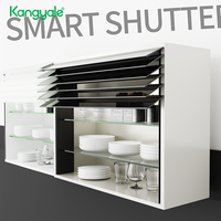 Kangyale Armoire murale Volet roulant Porte Volets noirs et blancs Casiers élévateurs Volet roulant transparent intelligent