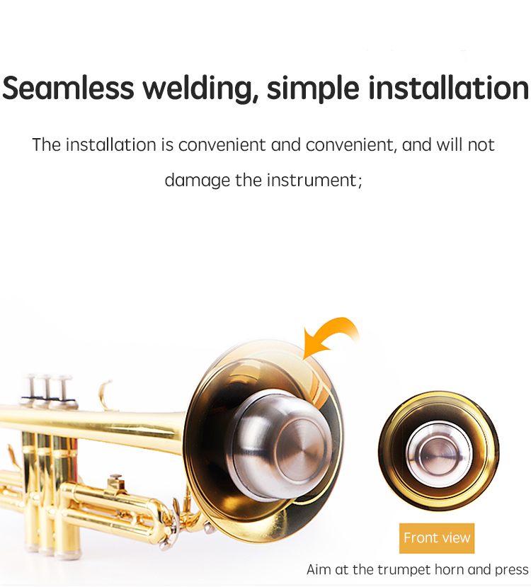 Wholesale Aluminium Alloy Trumpet Mute Wind Instruments Silence Accessories Silver Trumpet Mute