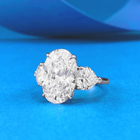 S925 argent Sterling Pigeon oeuf anneau grand 10*15mm ovale coupe Zircon géométrique Style européen américain transfrontalier pour hommes femmes