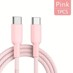 Wholesale Nylon Pure Copper Conductor Braid Shielding 60W PD <b>USB</b>-<b>C</b> <b>to</b> Type-<b>C</b> 3A Fast Charging <b>Cable</b> for Computer Earphone - Product Image 5