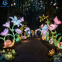 Festival des lanternes botaniques fantastiques clé en main, installation de lanternes de jardin mondial, fabricant de décorations florales géantes pour parcs extérieurs