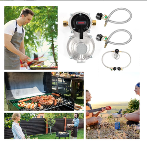 Regulador de Gas Propano <span class=keywords><strong>LP</strong></span> Neumático de 2 Etapas con Cambio Automático y Manguera de Acero Inoxidable para Autocaravanas, Remolques y Campamentos - Product Image 6