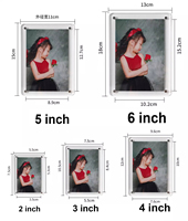 Cadre photo magnétique transparent en acrylique pour cartes de photos de famille et d'animaux de compagnie – Cadeau du Nouvel An