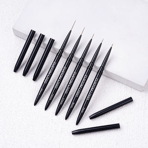 Набор профессиональных кистей для нейл-арта высокого качества, черные, ультратонкие, для линейного дизайна, 5 шт., 7/9/11/15/20 мм - Product Image 2