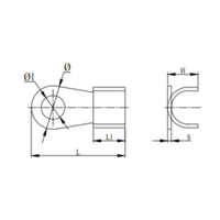 Connecteur à sertir de fil à baril ouvert Kit d'assortiment de bornes à anneau en cuivre OT 10A 20A 30A 40A 50A