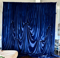 Rideau de fond de scène de mariage en velours personnalisé de 10 pieds, plusieurs types de draperies, styles variés de rideaux et de cantonnières