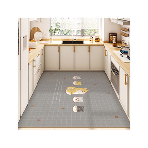 Tapis de sol de cuisine rectangulaire en PVC antidérapant, motif original, facile à nettoyer pour la cuisine - Product Image 5
