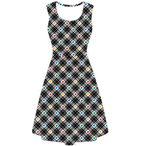 Индивидуальный дизайн оптом женские клетчатые летние платья без рукавов с принтом - Product Image 4