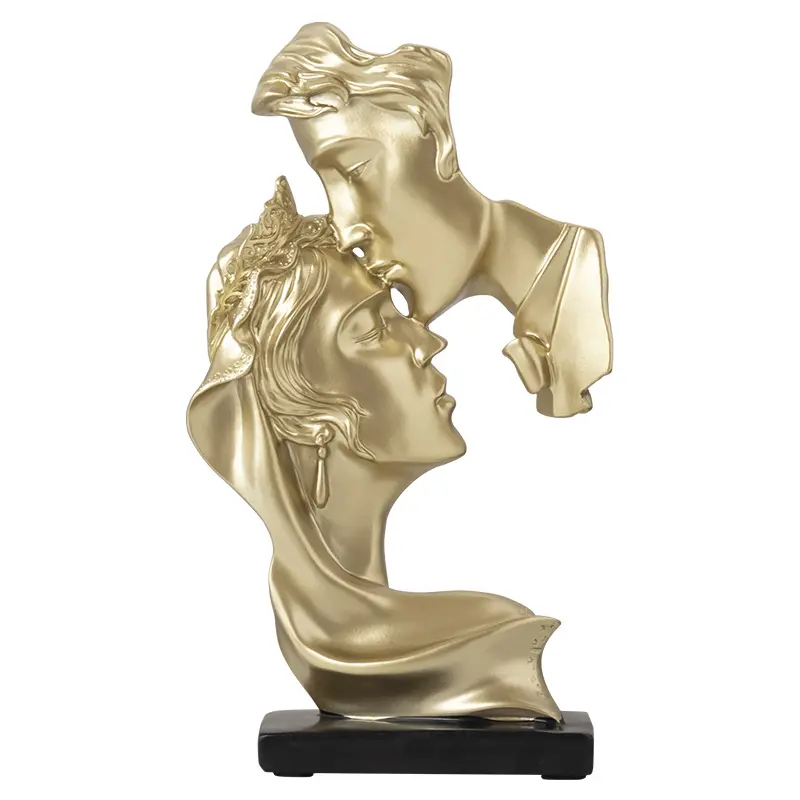 Modern Home Decor Kiss Love Couple Statue Luxury Decoration For Home Living Room Other Home Decor
