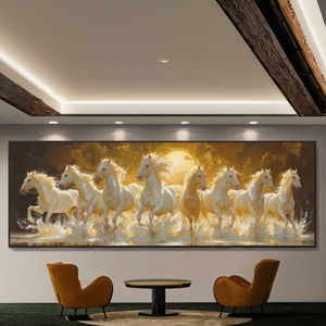 <span class=keywords><strong>Peinture</strong></span> à l'huile sans cadre de l'époque victorienne moderne, toile de cheval au galop, art mural, impression numérique <span class=keywords><strong>classique</strong></span> de luxe, numéros sur toile - Product Image 4