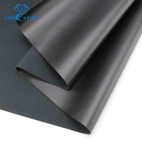 Base de support en microfibre personnalisée Tissu en faux cuir PU noir mat pour la fabrication de sacs