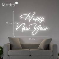 Letrero LED de Feliz Cumpleaños con Interruptor Regulable, Construcción de Aluminio, Iluminación Blanca para Exteriores, para Fiestas, Eventos y Decoración del Hogar