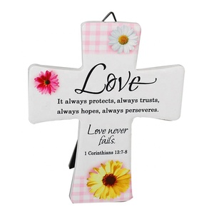 Blank Religious Design Ceramic Cross Sublimation <strong>Plaque</strong> for <strong>Home</strong> Decoration - Product Image 2