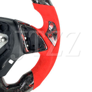 Pour Chevrolet <span class=keywords><strong>Corvette</strong></span> C7 C5 C6 C8 <span class=keywords><strong>rouge</strong></span> personnalisé <span class=keywords><strong>rouge</strong></span> cuir perforé volant en fibre de carbone forgé 2020 2021 <span class=keywords><strong>2022</strong></span> 2023 - Product Image 4