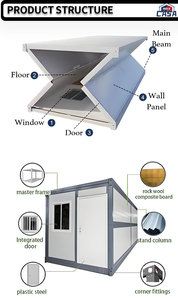 בית מיכל נייד מתקפל 20ft לוח סנדוויץ פלדה עבור אתר בנייה/משרד - Product Image 6