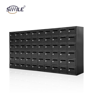 CHNSMILE OEM Boîte aux lettres personnalisée 60 portes à montage mural en métal acier antirouille Appartement extérieur - Product Image 4