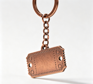 Llavero de Metal Color Cobre, Estilo Vintage, con Etiqueta de Boleto, Colgante de Estilo Antiguo para Regalo y Promoción - Product Image 2