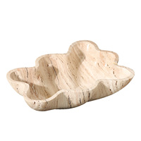 STONEKOCC Op maat gemaakte logo natuurlijke marmeren fruitkom moderne luxe multifunctionele opbergkom woonkamer tafelblad