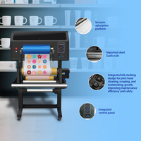 Impresora de inyección de tinta multifunción automática UV DTF A3 de 33 cm, color rosa, modelo XP600, nueva máquina de transferencia de pegatinas de doble cara para flexibles.