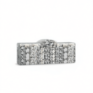 Juego de 2 cestas de gaviones rectangulares de hierro galvanizado plateado para cercas de exterior - Product Image 1