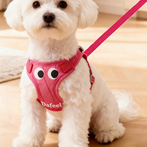 สายรัดอกสุนัขตาโตน่ารัก สวมใส่สบาย ไม่รัดคอ เหมาะสำหรับเดินเล่นกลางแจ้ง พร้อมโลโก้สั่งทำได้ - Product Image 2