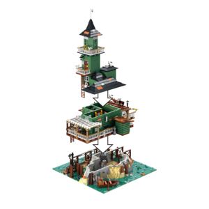 Urge Building Block 30105 <strong>Street</strong> View <strong>Light</strong> House <strong>Old</strong> Fishing Diving Shop Boat House Lepini Architecture Kid Toy Gifts Fisherman - Product Image 2