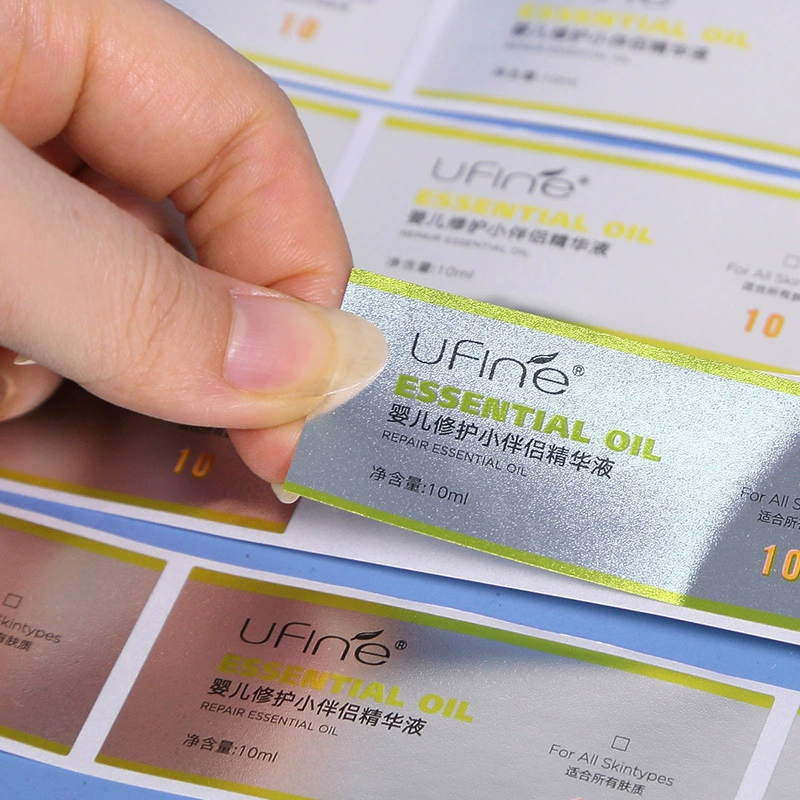 Silver Card Label Sticker