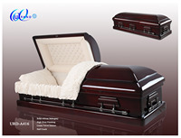 Ataúdes Americanos de Alta Calidad a Precio de Fábrica para Fallecidos, Ataúdes Funerarios de Madera de Caoba