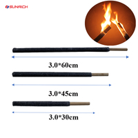 Torche de feu manche en bois torche de cire noël en plein air fête de jardin Halloween lampe de poche feu briquets bois allume-feu bâtons