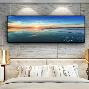 Tramonti spiaggia naturale ponte di alba costa paesaggio edificio tela <span class=keywords><strong>poster</strong></span> <span class=keywords><strong>e</strong></span> stampa arte della parete immagine per soggiorno - Product Image 2