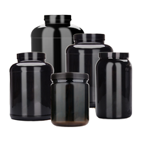 Bouteille en plastique HDPE à large ouverture pour protéines en poudre, conteneur vide en gros pour protéines de fitness, 3L, 5L, 6.8L