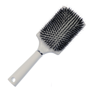 <span class=keywords><strong>Brosse</strong></span> pour Extension de cheveux, blanche avec coussin d'air carré scintillant, poils de sanglier naturels, appareil de coiffure démêlant - Product Image 3