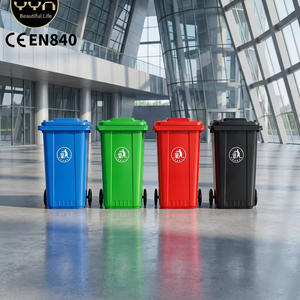 YYN 环保型 HDPE 立式 100L/120L/240L 可定制徽标 带轮城市垃圾桶 大量销售 - Product Image 2