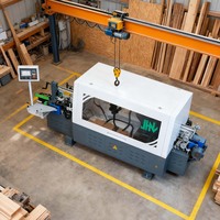 Machine à plaquer les chants Fonction de coupe et de polissage automatique pour panneaux à bois