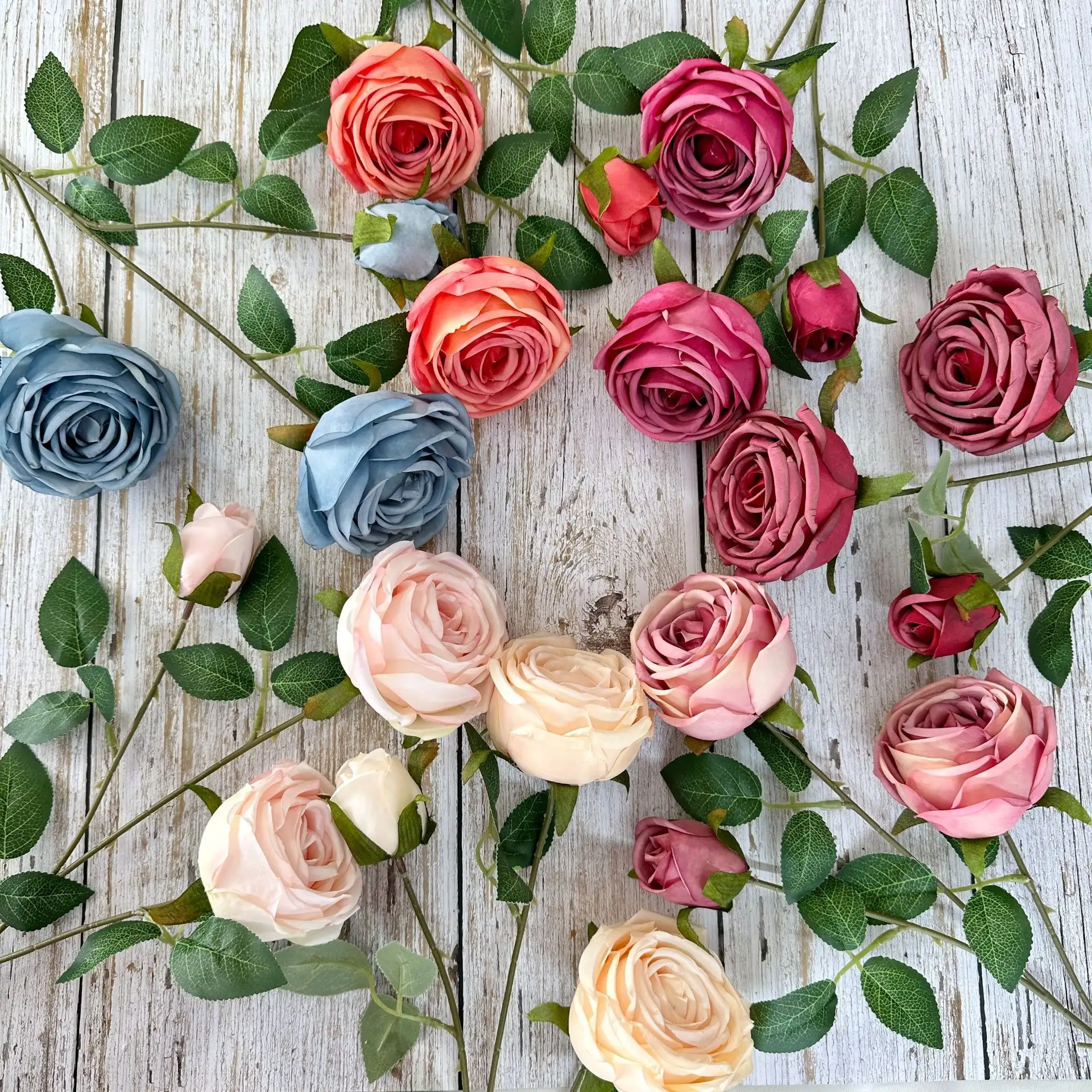 Venda por atacado de flores de seda de alta qualidade para decoração de casamento flores artificiais plantas