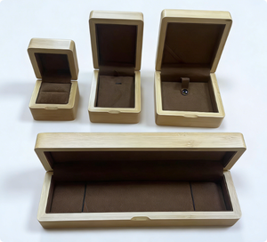 Factory wholesale custom High-end wooden jewelry <b>boxes</b> with logo for rings, <b>earrings</b>, bracelets, bangles, pendants and necklaces - Product Image 1