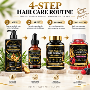 Pack Personnalisé Bien-être Capillaire avec Shampooing, Gouttes Capillaires, Vitamines pour Cheveux et Gommes à la Biotine – Fournisseur OEM Marque Privée - Product Image 6