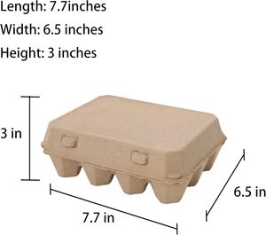 3x4 Phong Cách Tái Sử Dụng Rỗng Tự Nhiên Giấy Bột Giấy Trứng Thùng Carton Trứng Chủ Container Bao Bì Hộp Cho Tươi Trứng Gà - Product Image 2