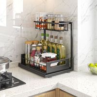 2-laags onderkast organizer keuken onderkast organizer schuifkast organizer rek